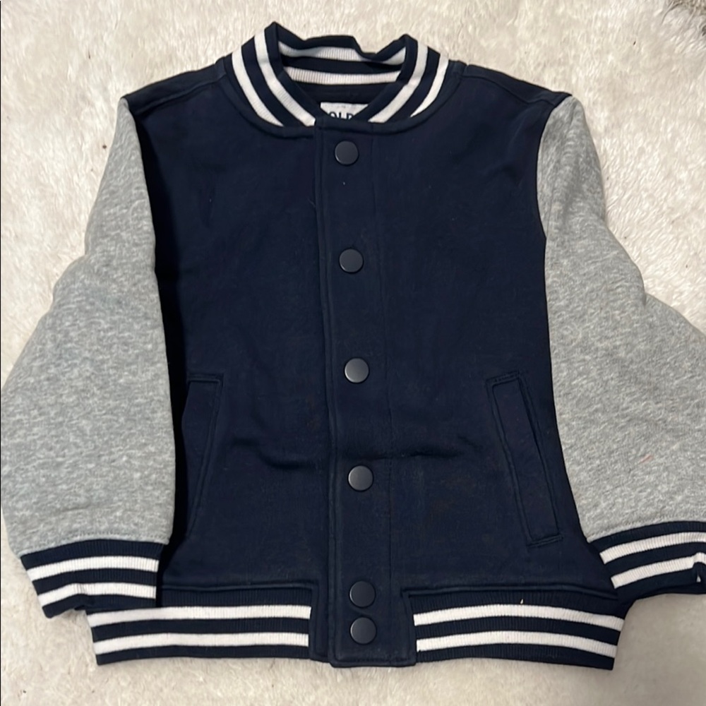 New Navy and Gray Varsity Jacket